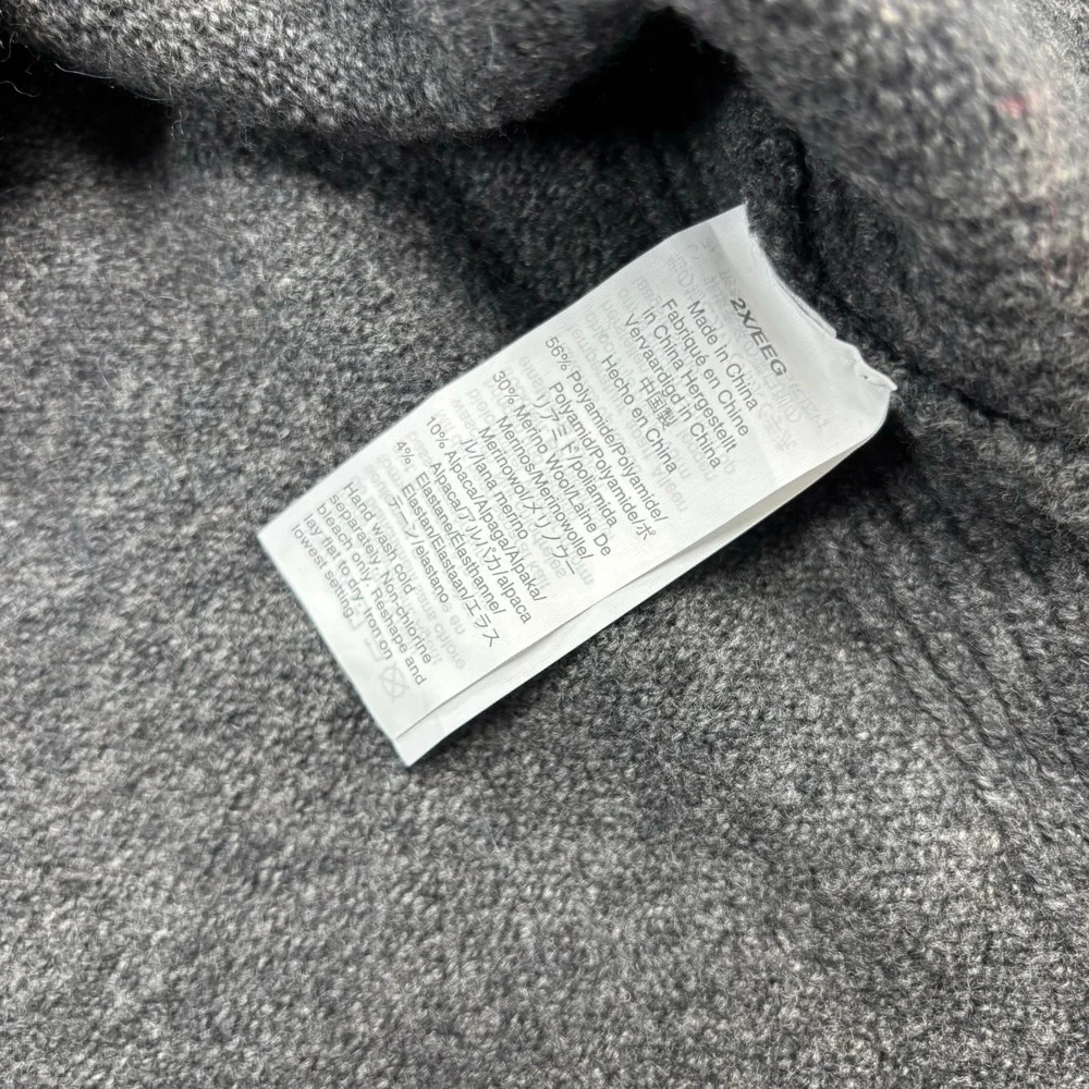 NWT J.Crew Women's 2X Gray V-Neck Cardigan in Super Soft Yarn Preppy Cozycore